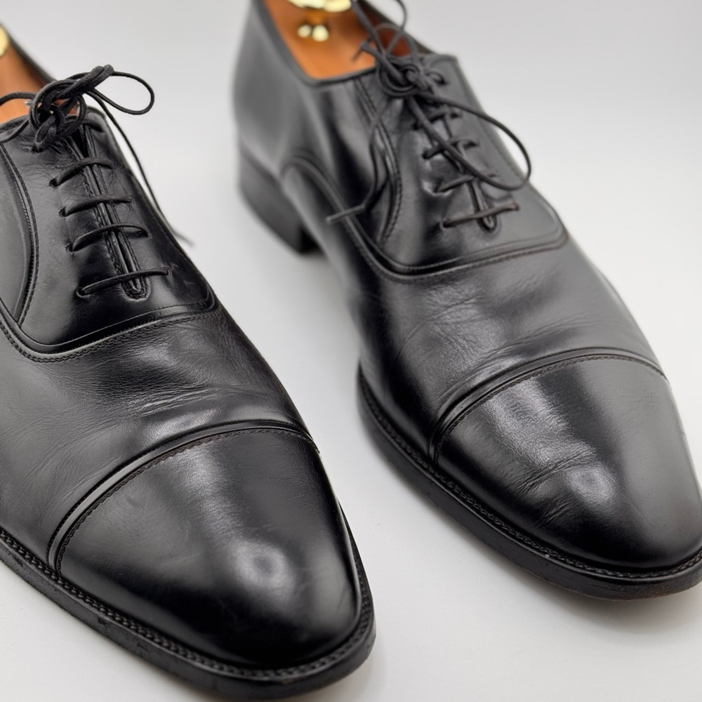 Testoni Men’s Black Cap toe